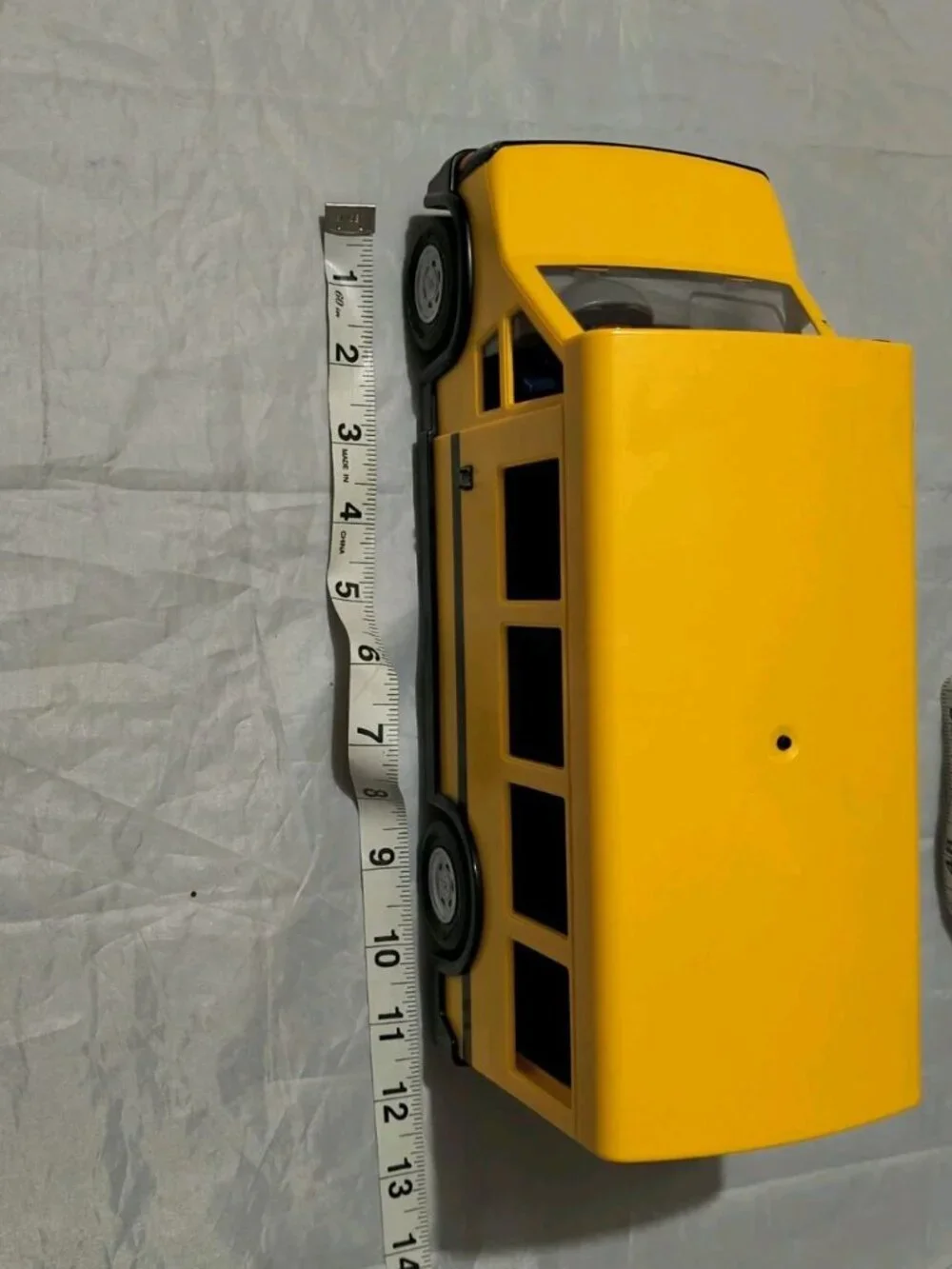 2011 PLAYMOBIL Yellow School Bus w/ Flashing Lights Vehicle Tested No Stop Sign